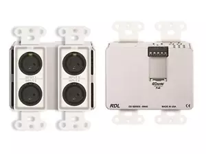 RDL DD-BN40 4x2 Wall-Mounted Bi-Directional Mic/Line Dante Interface/White - Picture 1 of 1