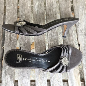 Neu Lulu Guinness London Zinn Riemchen-Pantoletten Pfennigabsatz Schuhe 36 6 - Bild 1 von 5