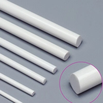 Tige en plastique tube rond blanc ABS pour mod��le �� faire soi-m��me pack de 5 - Immagine 1 di 4
