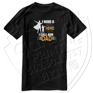 T-Shirt I Have a Hero, I Call Him Dad Fun Vatertag schwarz - Bild 1 von 1