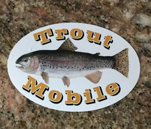 Trout Fishing Sticker - Fly Fishing Roaring Fork Frying Pan River Aspen Colorado - Picture 1 of 2
