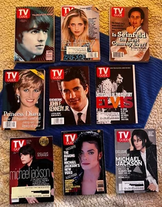 TV GUIDE MAGAZINE 90s-2000s- LOT OF 9-Elvis-MJ-Dianna-Buffy-GeorgeHarrison-JFKjr - Picture 1 of 7