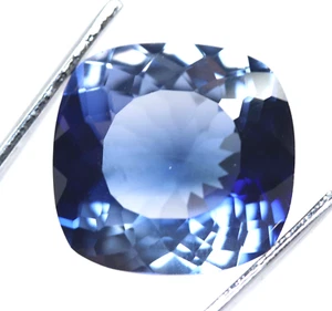 13.40 Ct Certified Natural Kashmiri Blue Sapphire Cushion Heated Loose Gemstone - Picture 1 of 8