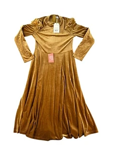 Ivy City Co Dress Large Gold Velvet Maxi Cosplay Costume Medieval NWT - Picture 1 of 15