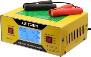 AUTTGINN 6/8/12/14/16/24V Battery Charger 0-10Amp Smart Adjustable Car Battery C - Picture 1 of 6