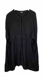 NORDSTROM Poncho Strickjacke Strick Damen Ärmellos Schwarz Wollmischung One Size - Bild 1 von 5