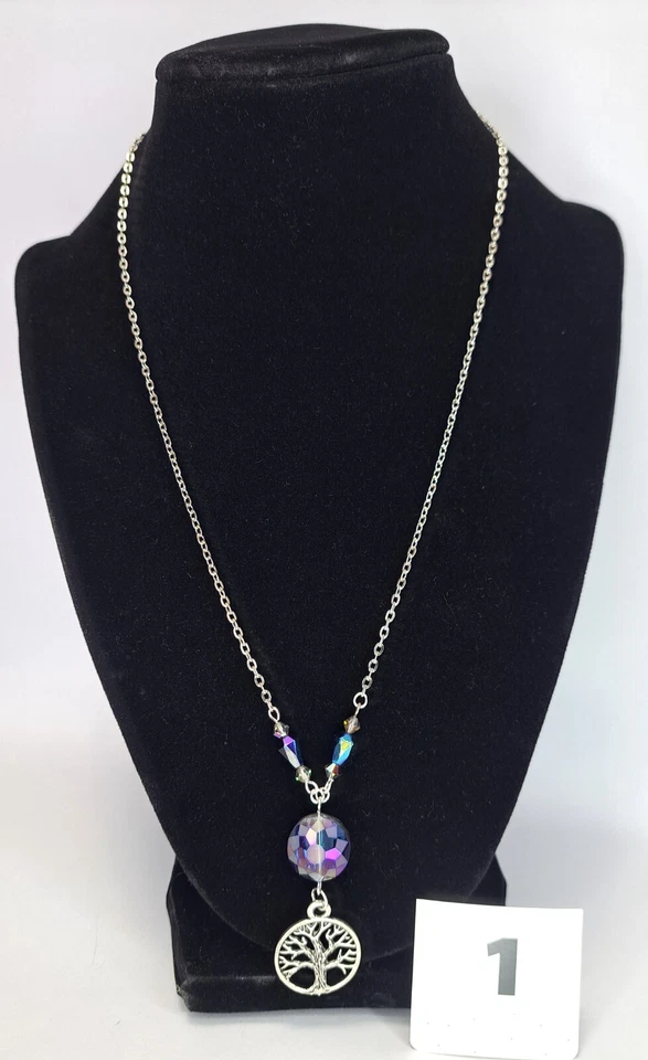 Collar TREE OF LIFE 20" cuentas azules - #1 Foto 1 de 1