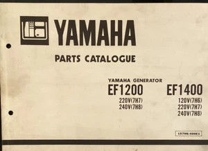 Yamaha genuine-parts book  EF1200 EF1400 GENERATOR   1986 - Picture 1 of 2
