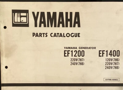 Yamaha genuine-parts book  EF1200 EF1400 GENERATOR   1986 - Image 1 of 2