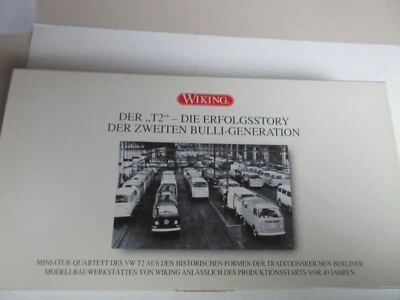 WIKING 9905348 Set Il Bulli T2 La Erfolgsstory VW , 4 Modelli Nuovo IN Cartone - Immagine 1 di 4