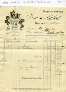 Dépt 44 - Nantes - Belle Entête d'Une Biscuiterie du 28/07/1915 A Voir !!!!!!!!! - Picture 1 of 1