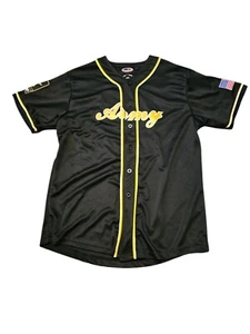 JWM USA Army HOOAH Baseball Jersey Mens Size L Logo Patches NWT - Picture 1 of 6