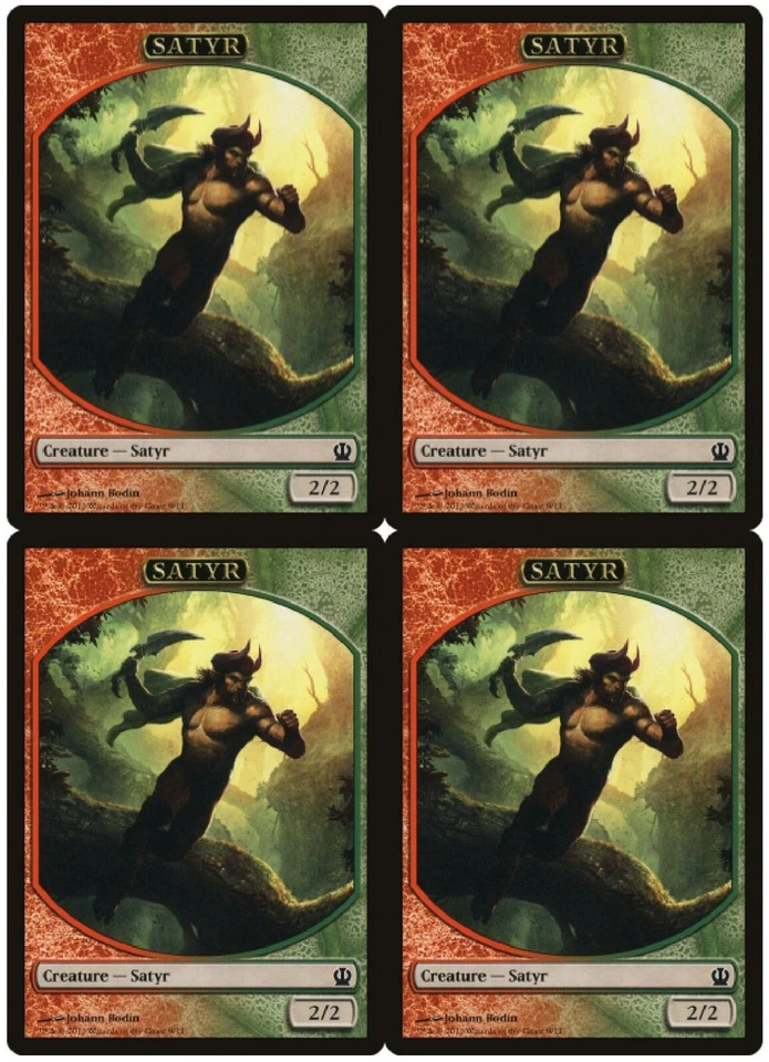 MTG Satyr Token x4 Theros NM/LP Playset - Image 1 of 1