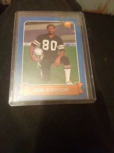 Ken Johnson Cincinnati Bengals handsignierte Football Karte handsigniert Auto Ink  - Bild 1 von 2