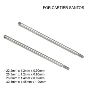For CARTIER SANTOS 2X Watch Strap LUG Screw Pins 316L Stainless NEW Part - Picture 1 of 10