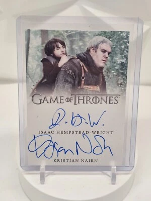 2016 Game of Thrones Dual Autograph Isaac Hempstead-Wright / Kristian Nairn - Image 1 of 2