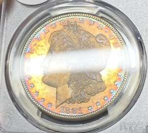 1881-S Morgan Silver Dollar Toned Proof Like PCGS MS 66 (40) E - Picture 1 of 4