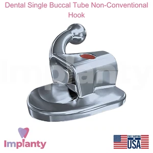 Tubo bucal dental único gancho no convencional acero inoxidable MBT 40 piezas - Imagen 1 de 6