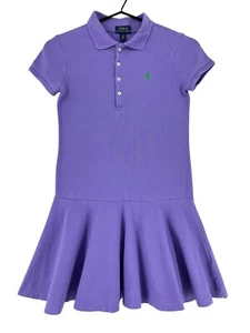 Ralph Lauren Children's Girl's Polo Collar Purple Dress Size M (8-10 Y - Picture 1 of 8