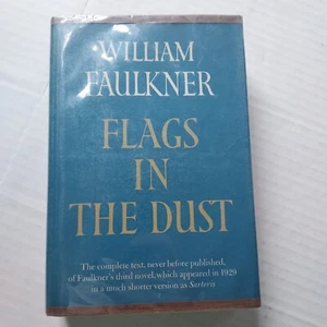 William Faulkner Flags in the Dust 1973 Hardcover First Edition Ex-Library  - Picture 1 of 22