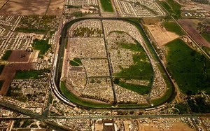 Postal vista aérea, Indianápolis motor Speedway, Indianápolis, Indiana - Imagen 1 de 2