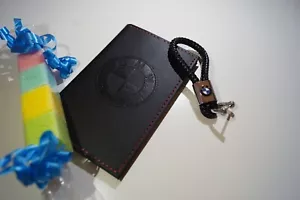 Set Etui Carte Grise BMW X1 X3 X5 X6 Simili Cuir Neuf EXP FR - Imagen 1 de 5