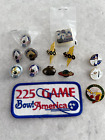Lot of 13 1980 National Capital Area Bowling, 500 Game Award Pins and 225 Patch