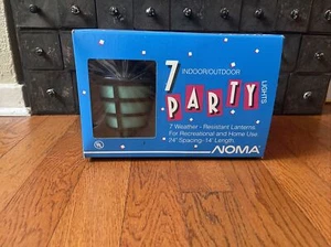 Nuovo NOS Vintage NOMA Party Luci Lanterne Soffiaggio Stampo Camper Patio Campeggio Lites LEGGI - Foto 1 di 7