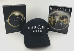 Heroes Baseball Cap & Seasons 1 & 2 DVD SET (VGC) LOT of 3 Hat is NEW - Picture 1 of 7