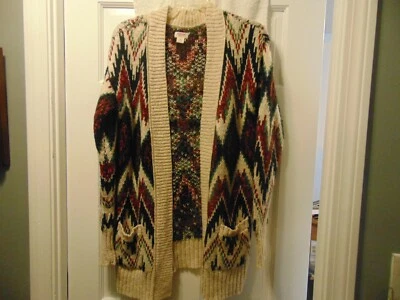 Cárdigan Mossimo Talla M Manga Larga Frente Abierto Largo Tejido Suéter Cálido Invierno Foto 1 de 4