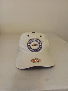 Vintage Baltimore Ravens Hat Super Bowl 35 Champions XXXV 2000 NFL Used FLAWS - Picture 1 of 19