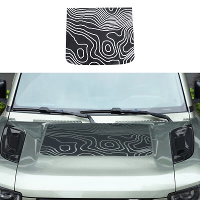 Pegatina capó delantero mapa topográfico para Land Rover Defender 110 L663 - Imagen 1 de 4