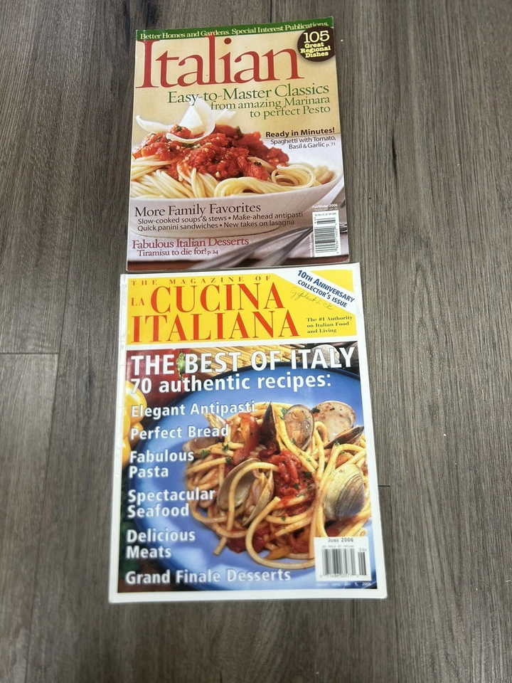 ITALIAN COOKING MAGAZINES LOT OF 2 LA CUCINA ITALIANA EXCELENT CONDITION  - Image 1 of 1