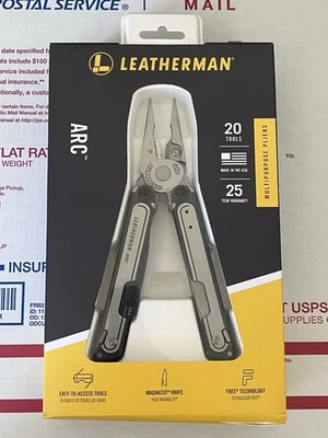 Leatherman 833075 Arco Multiusos 20 Alicates Herramienta Negro y Plata - NUEVO Foto 1 de 2