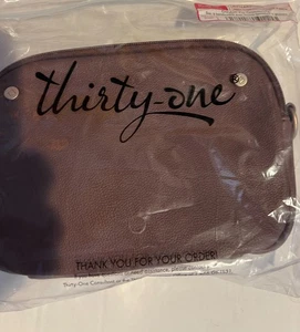 THIRTY - ONE - Double-zip Crossbody Purse - Cappuccino Smooth Pebble - New - Picture 1 of 2