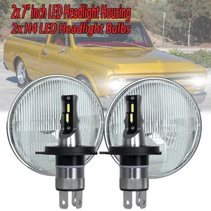 Pair 7" inch Round LED Headlights Hi/Lo Beam Sealed For Chevy Truck Camaro C10 - Picture 1 of 16