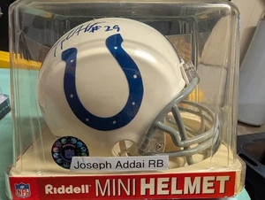 Indianapolis Colts handsigniert signed Mini Helm Coa Joseph Addai - Bild 1 von 3