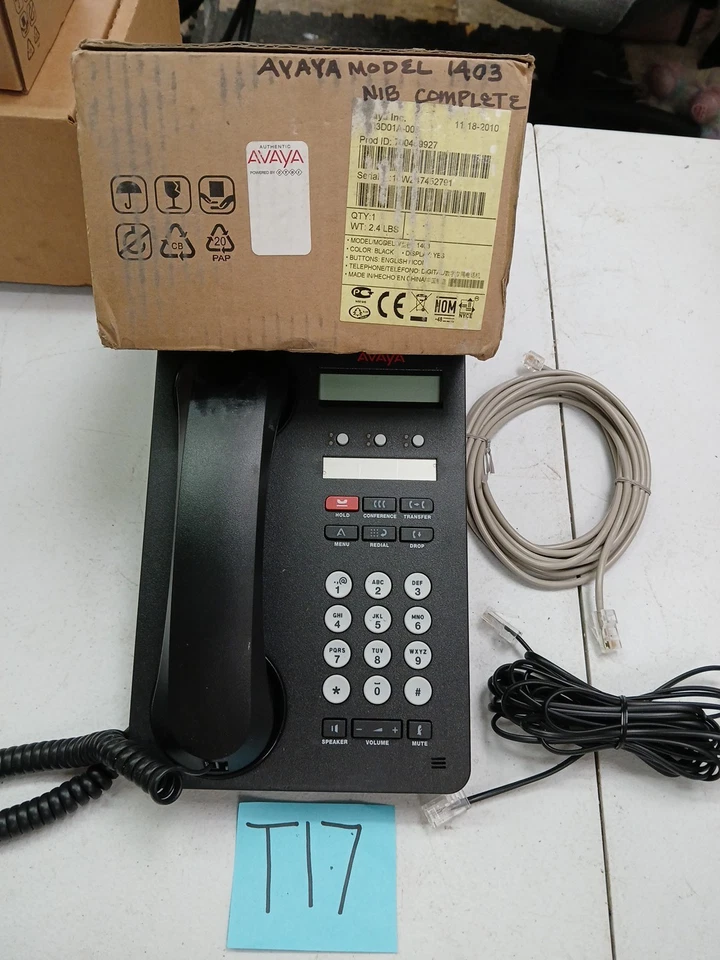 Avaya 1403 IP Office Digital Display Phone Black 700469927 1403D01A-003 - ECS - Image 1 of 4