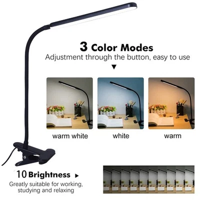 USB Reading Light Flexible LED Lamp Laptop Computer Clip On Bed Desk Table Light - Image 1 of 4