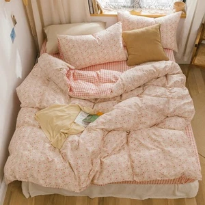 Rabbit Duvet Cover Set Queen 100% Cotton Bedding for Kids Boys Girls Teens Ca... - Picture 1 of 7