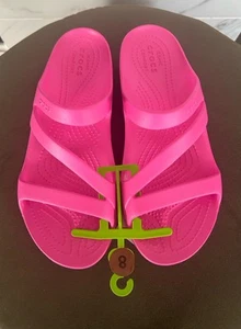 ¡Nuevo! Sandalias Crocs Kadee II con tiras rosa adulto mujer talla 8 - Imagen 1 de 7