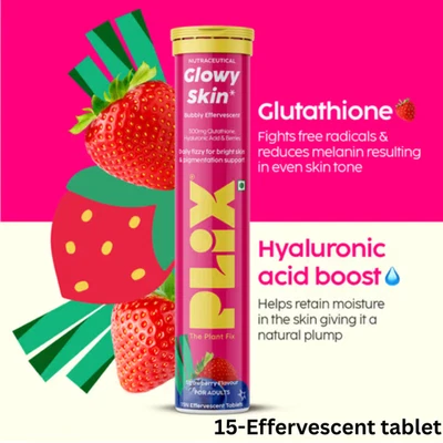 PLIX 500mg L-Glutathione 15-Effervescent Tablets For Clear And Youthful Skin - Image 1 of 4