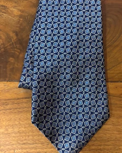 Lauren Ralph Lauren Tie Blue Squares Silk Necktie - Picture 1 of 7