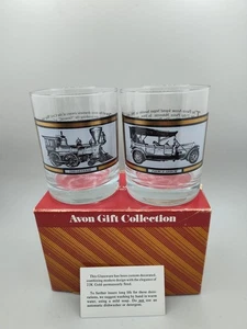 Avon Gift Collection America On the Move Vintage Set of 2 Whiskey Glasses NOS - Picture 1 of 6