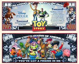 TOY STORY BILLET 1 MILLION DOLLAR US! Collection dessin animé Walt Disney Pixar - Photo 1/1
