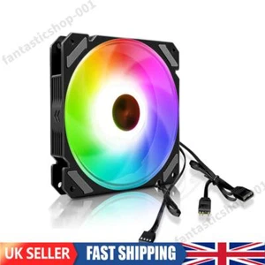 COOLMOON 12cm Cooling Fan Temperature Control ARGB PC Computer Cooler Case Fan - Afbeelding 1 van 12