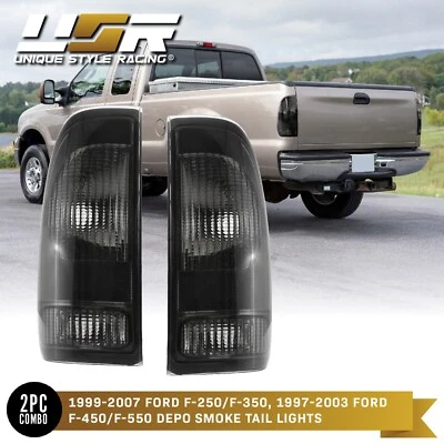 DEPO Smoke Tail Lights For 1999-2007 Ford SuperDuty Truck F250/F350/F450/F550 - Image 1 of 4