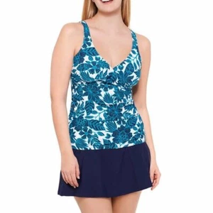 Carole Hochman Womens Tankini With Flare Skirt Swimsuit Size-S Color-Blue - Picture 1 of 3