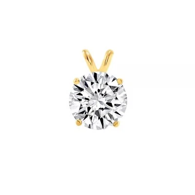 IGI 1.00 Carat Lab Grown Diamond Solitaire Pendant Necklace 14k Color D VVS2 - Image 1 of 4