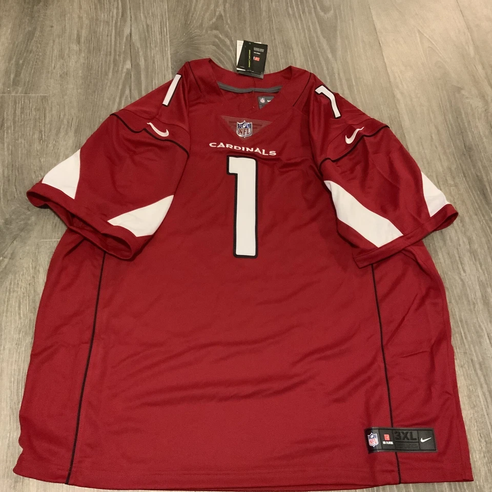 Nike Arizona Cardinals Murray #1 Stitched Red/White Jersey Men Size 3XL